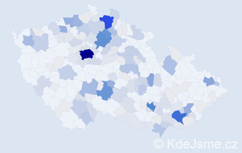 Příjmení: 'Maděrová', počet výskytů 622 v celé ČR