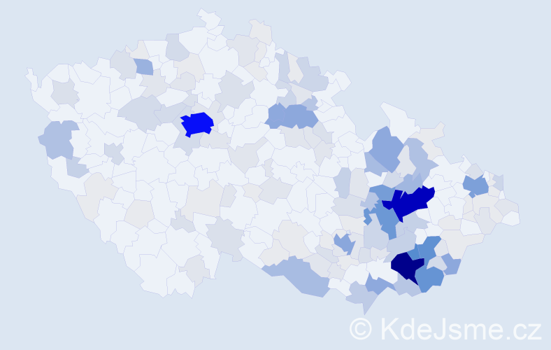 Příjmení: 'Mikulková', počet výskytů 690 v celé ČR