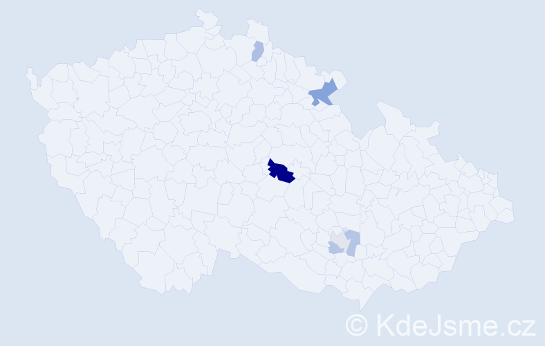 Příjmení: 'Vencbauerová', počet výskytů 8 v celé ČR