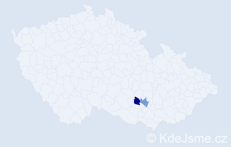 Příjmení: 'Mitisek', počet výskytů 4 v celé ČR