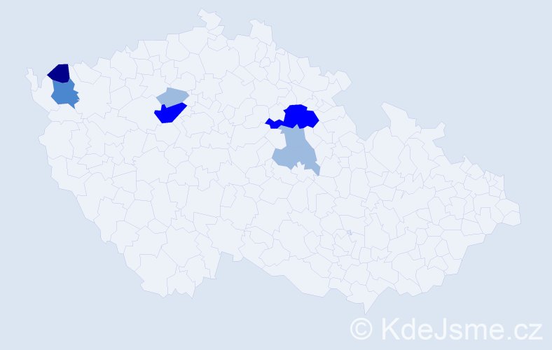 Příjmení: 'Rochelová', počet výskytů 15 v celé ČR