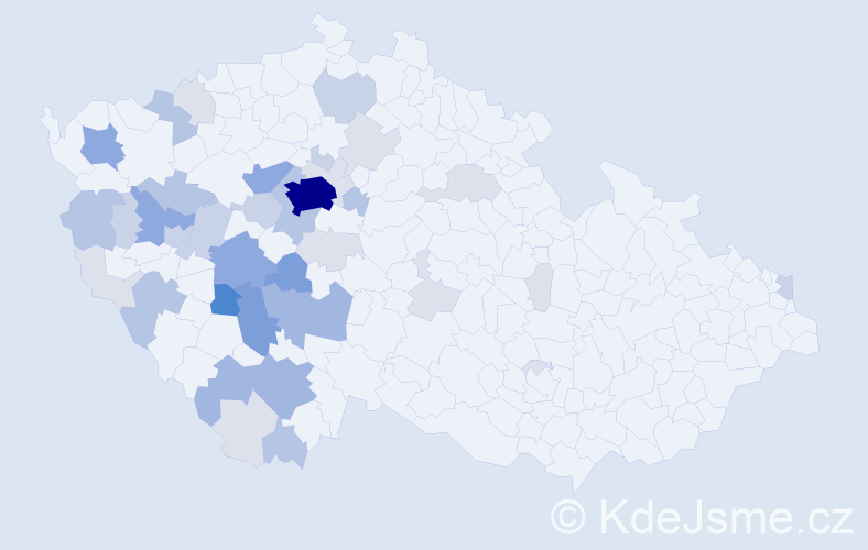 Příjmení: 'Paukner', počet výskytů 132 v celé ČR