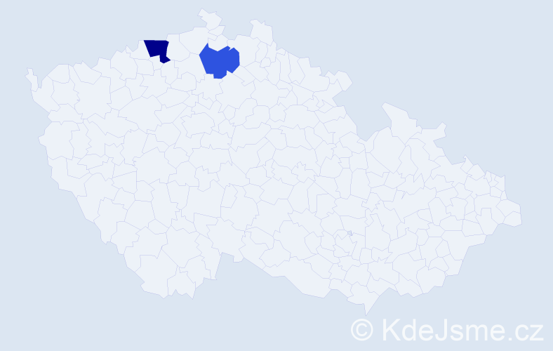 Příjmení: 'Pechánová', počet výskytů 3 v celé ČR