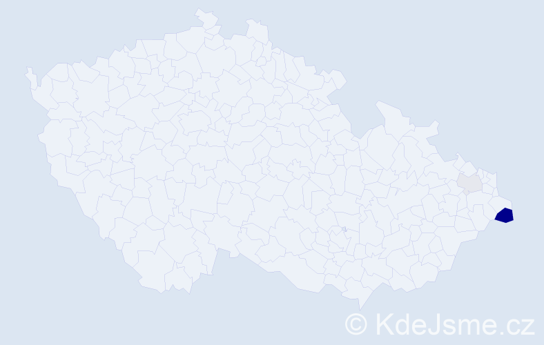 Příjmení: 'Gongola', počet výskytů 6 v celé ČR