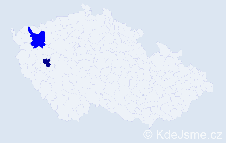 Příjmení: 'Kabyluško', počet výskytů 3 v celé ČR