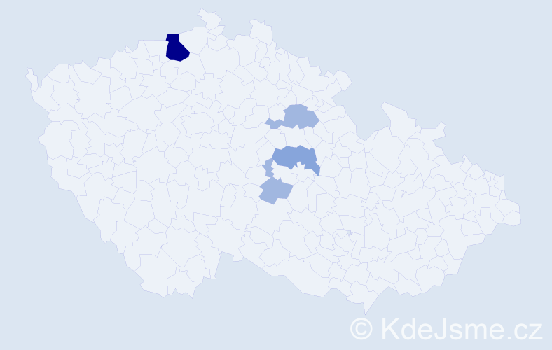 Příjmení: 'Kostovičová', počet výskytů 16 v celé ČR