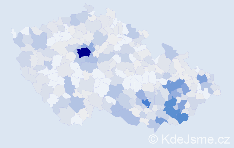 Příjmení: 'Králíková', počet výskytů 1719 v celé ČR