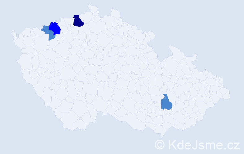 Příjmení: 'Freytágová', počet výskytů 7 v celé ČR