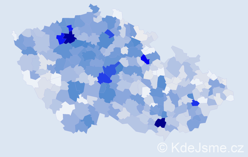 Příjmení: 'Charvát', počet výskytů 2960 v celé ČR