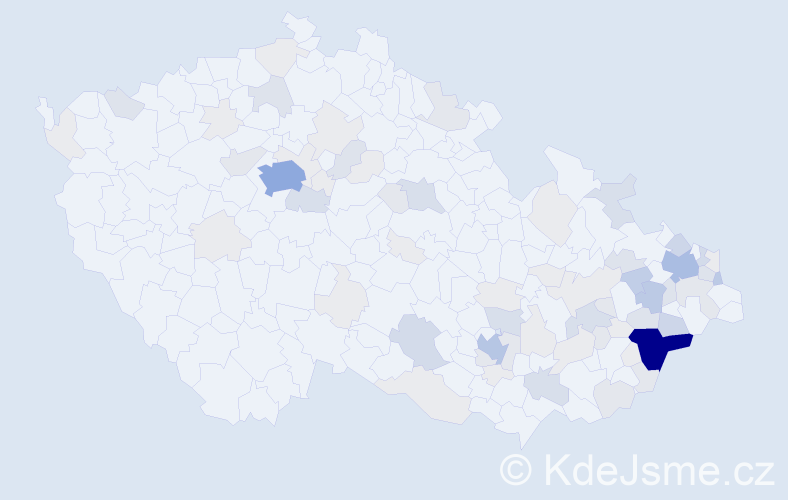 Příjmení: 'Chrástecká', počet výskytů 256 v celé ČR