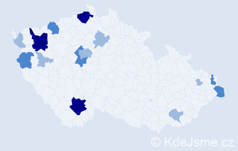 Příjmení: 'Juhaszová', počet výskytů 32 v celé ČR