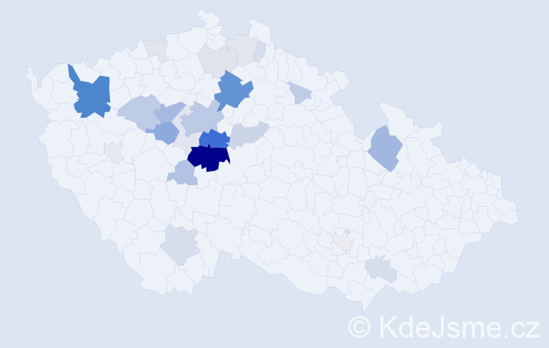 Příjmení: 'Klauz', počet výskytů 115 v celé ČR