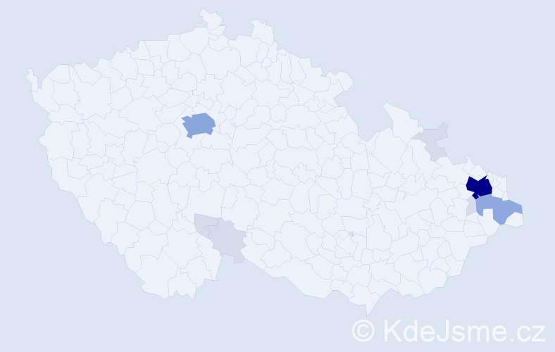 Příjmení: 'Novobílská', počet výskytů 32 v celé ČR