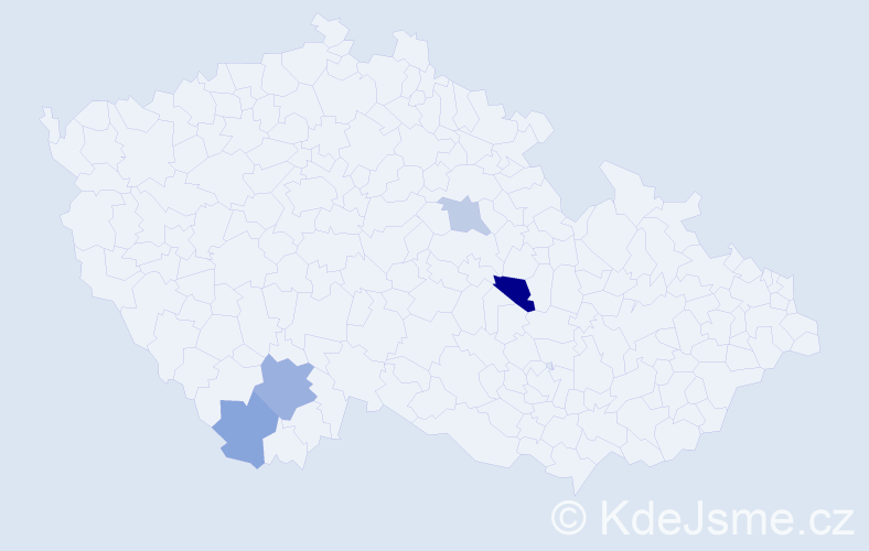 Příjmení: 'Eltschkner', počet výskytů 6 v celé ČR