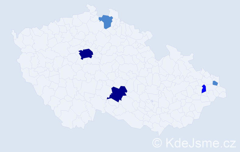 Příjmení: 'Saab', počet výskytů 10 v celé ČR