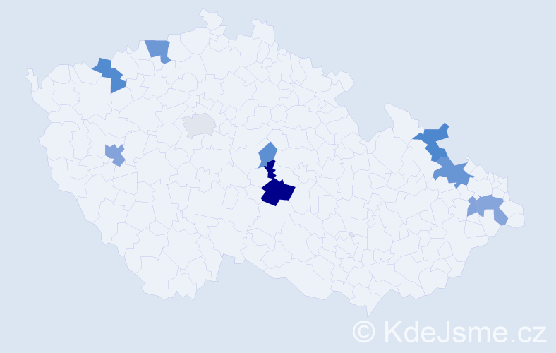 Příjmení: 'Kreuzmannová', počet výskytů 24 v celé ČR