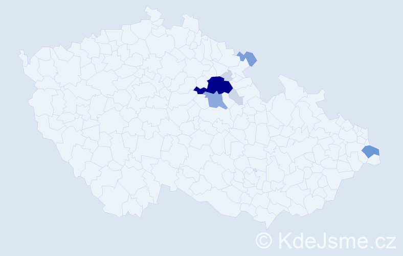 Příjmení: 'Rozdolský', počet výskytů 27 v celé ČR