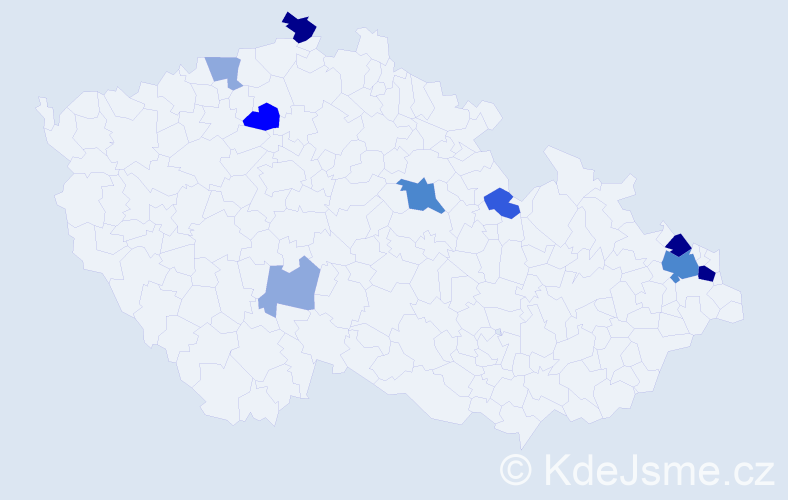 Příjmení: 'Patkolo', počet výskytů 28 v celé ČR