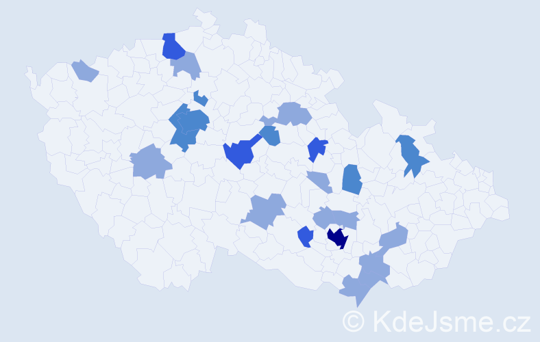 Příjmení: 'Hodáňová', počet výskytů 41 v celé ČR