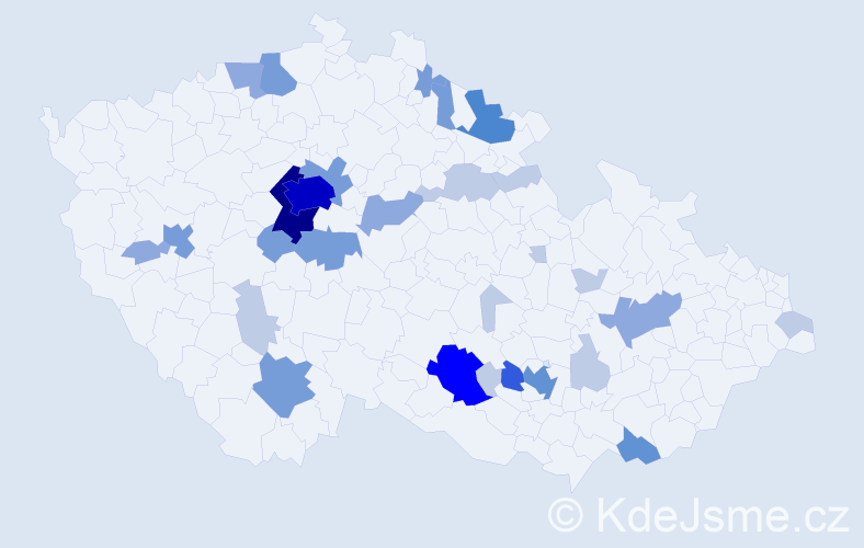 Příjmení: 'Korotvičková', počet výskytů 87 v celé ČR