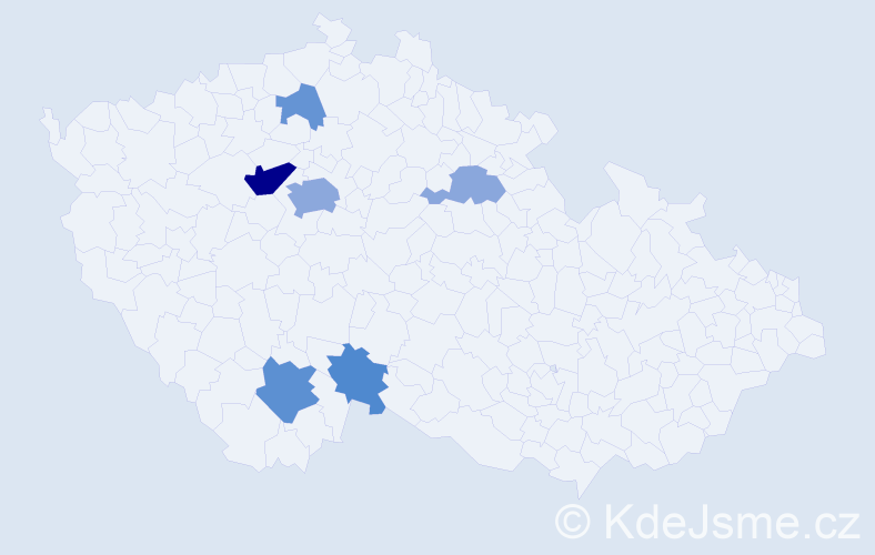 Příjmení: 'Merth', počet výskytů 15 v celé ČR