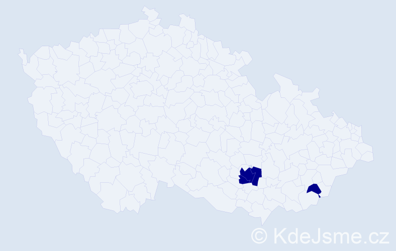 Příjmení: 'Kailer', počet výskytů 9 v celé ČR