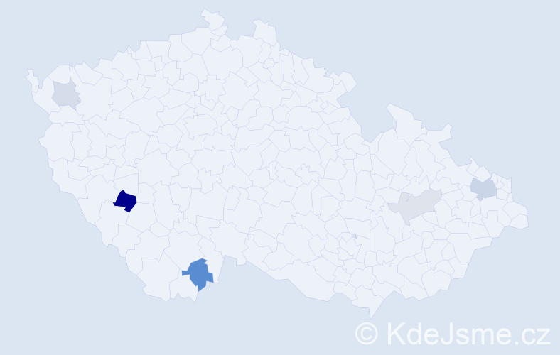 Příjmení: 'Henžel', počet výskytů 11 v celé ČR