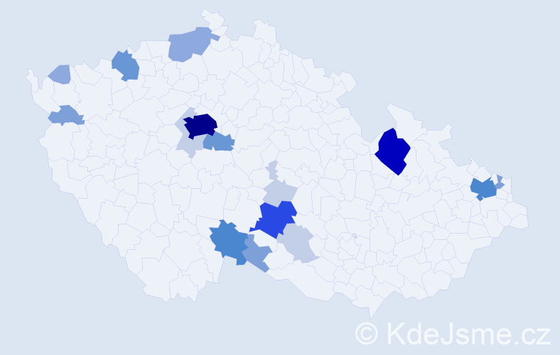 Příjmení: 'Geist', počet výskytů 64 v celé ČR