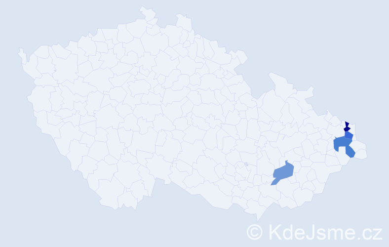Příjmení: 'Pustovková', počet výskytů 7 v celé ČR