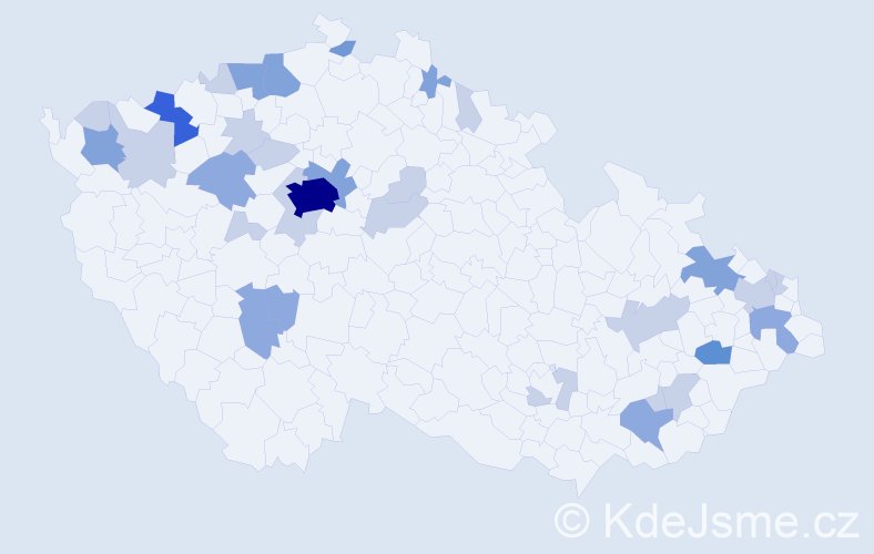 Příjmení: 'Weinertová', počet výskytů 73 v celé ČR