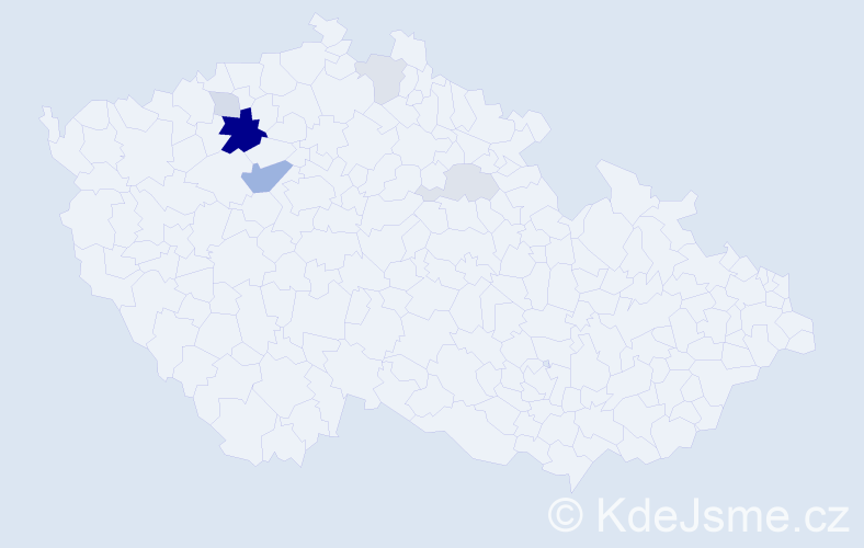 Příjmení: 'Helšusová', počet výskytů 18 v celé ČR
