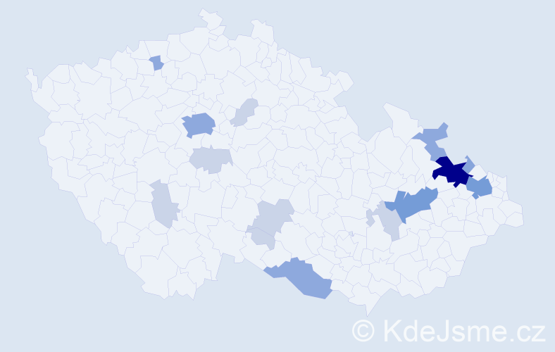 Příjmení: 'Mura', počet výskytů 38 v celé ČR