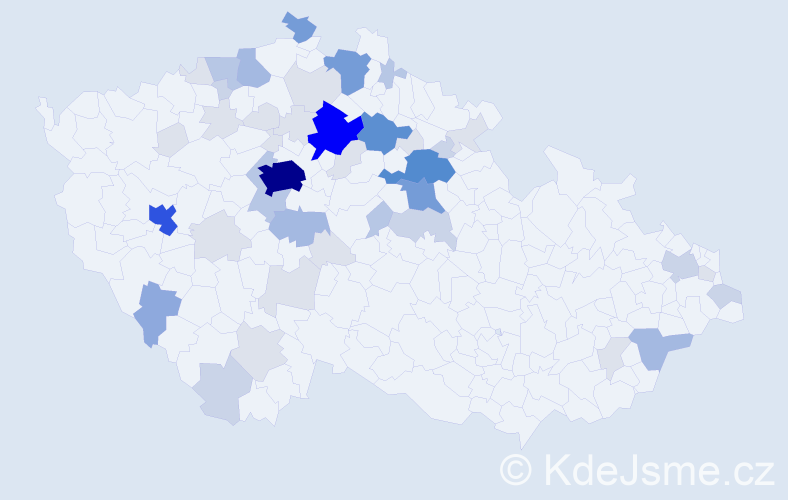 Příjmení: 'Balda', počet výskytů 167 v celé ČR