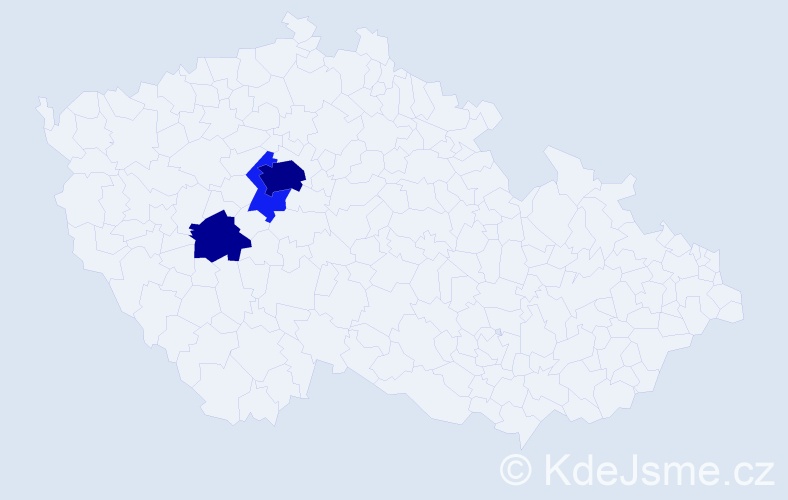 Příjmení: 'Krešňák', počet výskytů 12 v celé ČR
