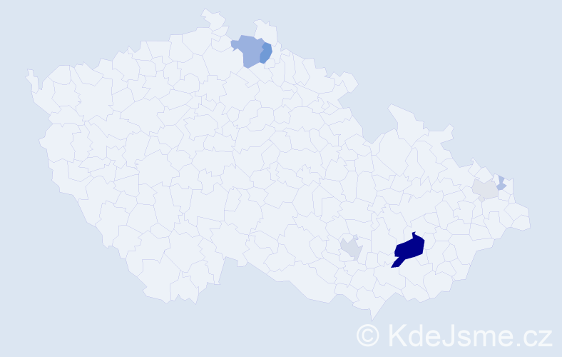Příjmení: 'Pomališová', počet výskytů 21 v celé ČR