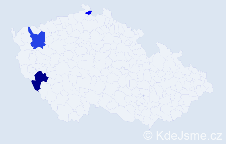 Příjmení: 'Kronhöfer', počet výskytů 7 v celé ČR