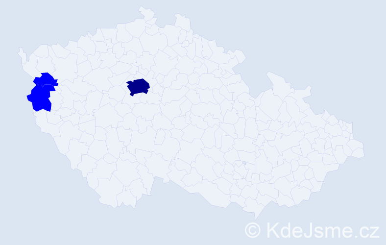 Příjmení: 'Cinkais', počet výskytů 4 v celé ČR