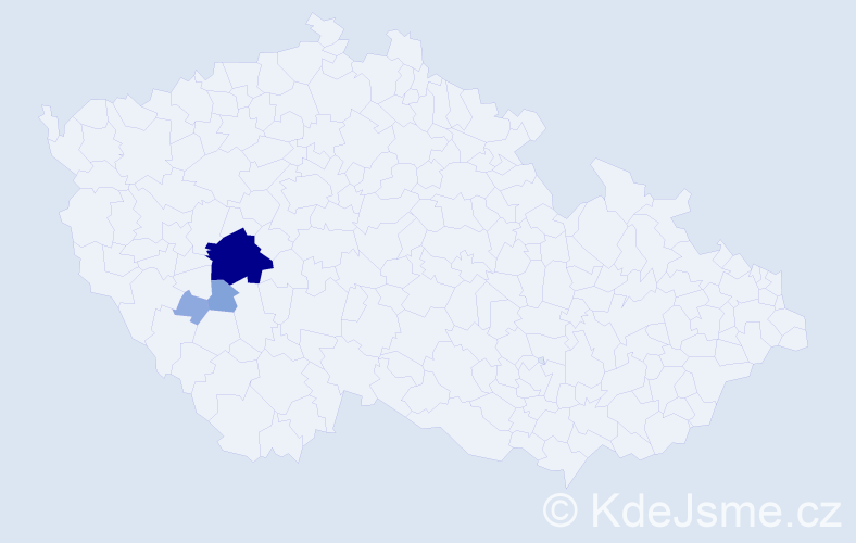 Příjmení: 'Citerbartová', počet výskytů 11 v celé ČR