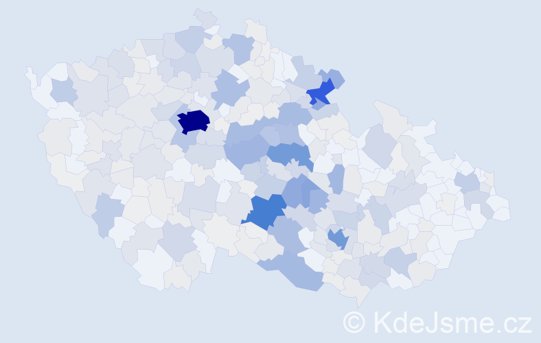 Příjmení: 'Zelený', počet výskytů 1726 v celé ČR