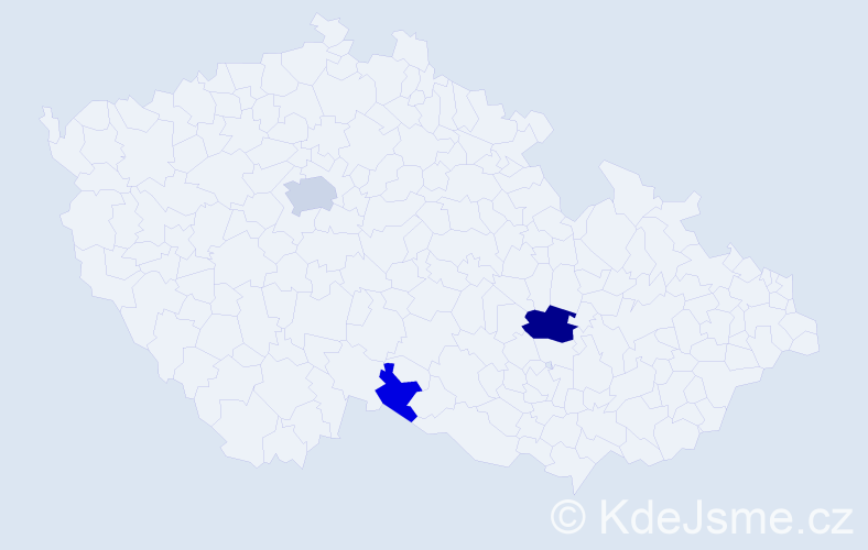 Příjmení: 'Rusynová', počet výskytů 7 v celé ČR