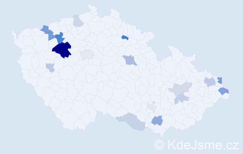 Příjmení: 'Králičková', počet výskytů 33 v celé ČR