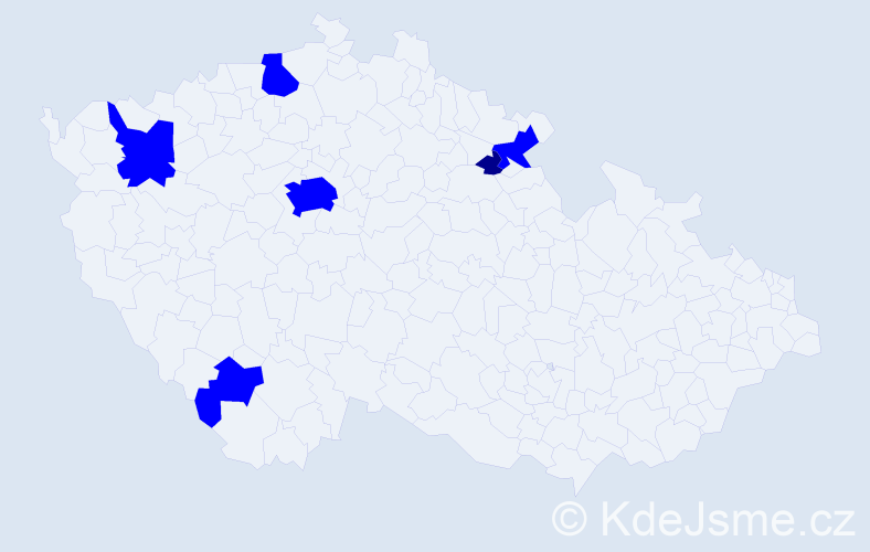 Příjmení: 'Krapáč', počet výskytů 7 v celé ČR