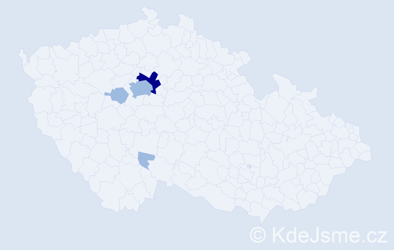Příjmení: 'Filecová', počet výskytů 7 v celé ČR
