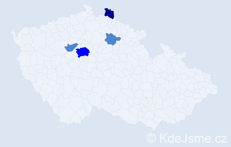 Příjmení: 'Homér', počet výskytů 7 v celé ČR