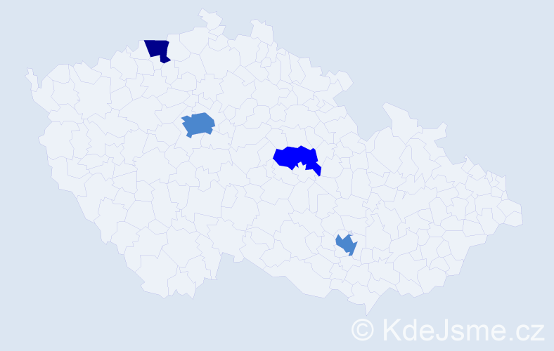 Příjmení: 'Teresková', počet výskytů 7 v celé ČR