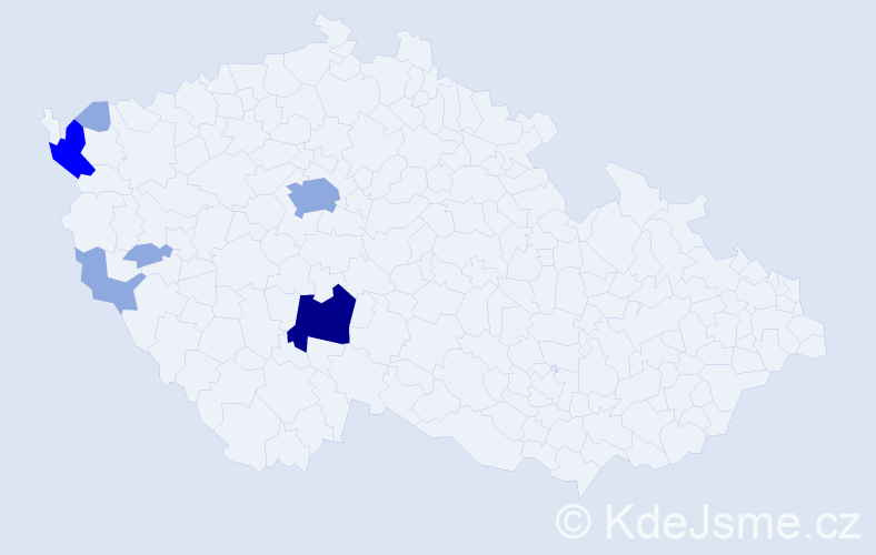 Příjmení: 'Selnarová', počet výskytů 16 v celé ČR
