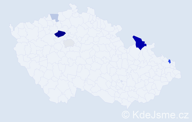 Příjmení: 'Ichimová', počet výskytů 13 v celé ČR