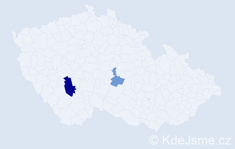Příjmení: 'Pechušková', počet výskytů 4 v celé ČR