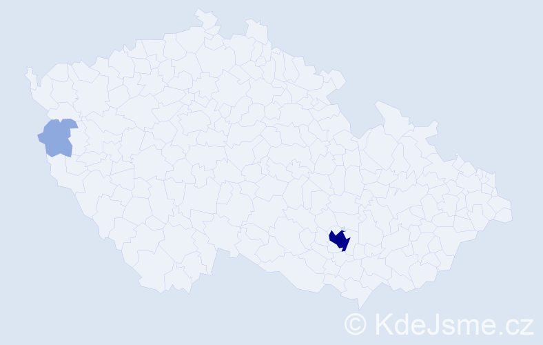 Příjmení: 'Kamil', počet výskytů 8 v celé ČR