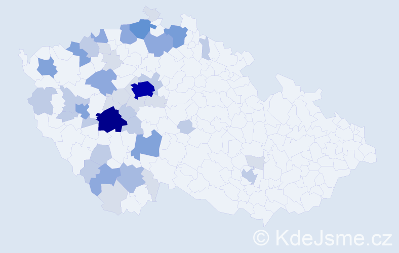 Příjmení: 'Vlasová', počet výskytů 132 v celé ČR